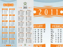 2011年简洁日历模板矢量图