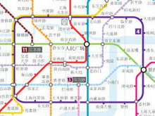 上海轨道交通信息地铁图矢量图