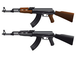 AK-47机枪矢量图
