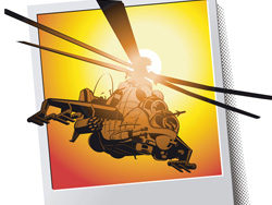 阿帕奇战斗直升机矢量图
