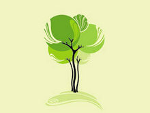 绿色树木插画系列矢量图3