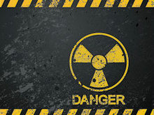 核危险警示警告牌矢量图5