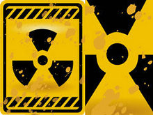 核危险警示警告牌矢量图3