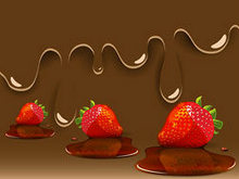 甜草莓果酱矢量图2