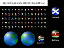 精致各国国旗图标矢量图2