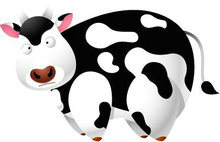 卡通动物小奶牛PSD素材
