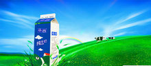 牛奶广告模板PSD素材