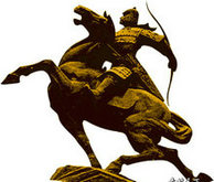 骑马的将军雕塑PSD图片素材