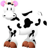 卡通动物奶牛PSD素材