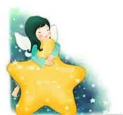 韩国插画儿童模板PSD源文件—月亮上的童话(5)