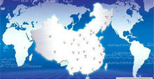 中国地图销售网络PSD素材