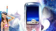 美女海浪手机广告PSD素材