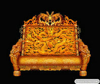 古典皇帝宝座龙椅PSD模板
