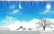 韩国冬日雪景PSD模板