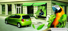 绿色风汽车海报PSD模板