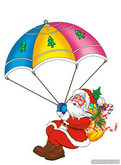 降落伞与圣诞老人PSD素材