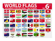 各国或地区国旗和区旗矢量图-6