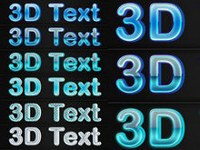 6款3D霓虹发光特效文字PS样式