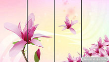 粉色浪漫花卉移门图片PSD素材