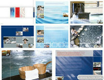天然温泉洗浴场画册PSD模板(8P)
