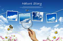 自然视野景观桌面设计PSD素材