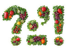 水果蔬菜拼凑的符号