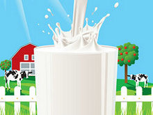 牛奶主题矢量图-4