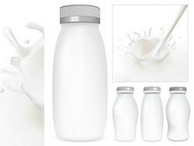 牛奶主题矢量图-2