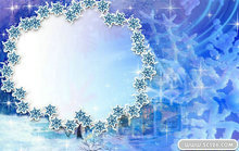 圣诞雪景相框PSD模板