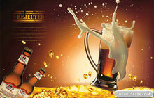 欧美经典啤酒广告设计PSD素材(1)