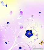 紫色花纹玻璃移门图案PSD素材
