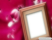 粉色花瓣相框PSD模板