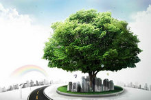 城市绿洲景观创意设计PSD素材