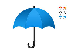 雨伞图标PSD设计素材