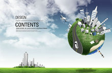 创意新世纪未来空间景观PSD素材