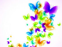 绚丽的蝴蝶花纹矢量图3