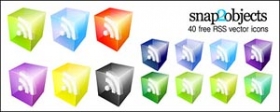 RSS订阅3D矢量图标素材