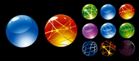 圆形水晶球图标矢量图