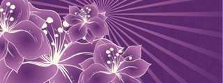 紫色时尚水晶花纹矢量图