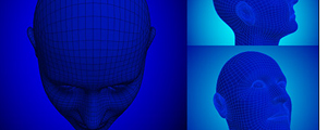 3D立体模型人物头像矢量图