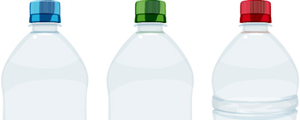 塑料矿泉水瓶子矢量图