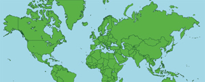 世界地图绿色矢量图