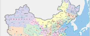 中国地图四种颜色矢量图