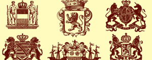 欧式皇室盾牌图形矢量图