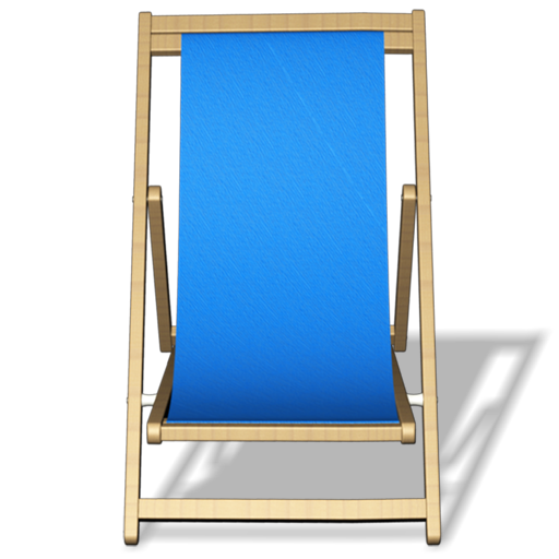 蓝色的沙滩椅