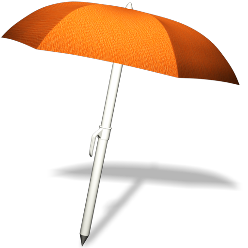 橘色的太阳伞