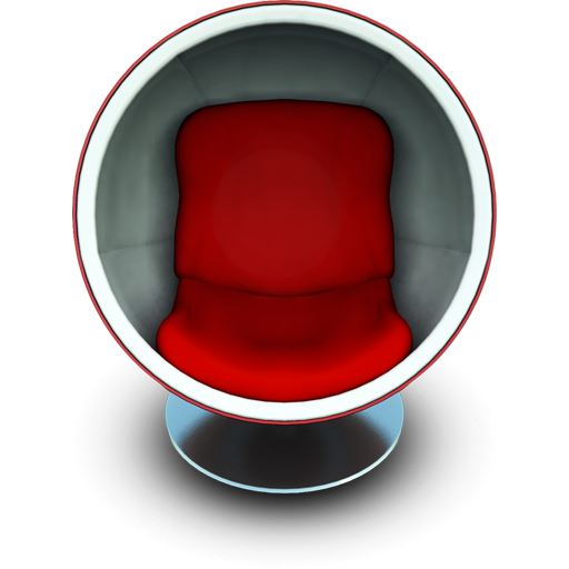 圆形红色沙发