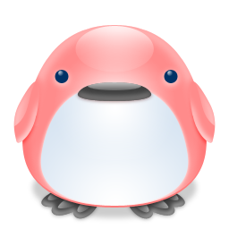 粉色胖企鹅