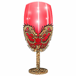 红色龙纹酒杯