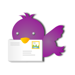 紫色小鸟和信封